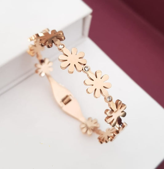 Floral Rose Gold Bracelet for Women
